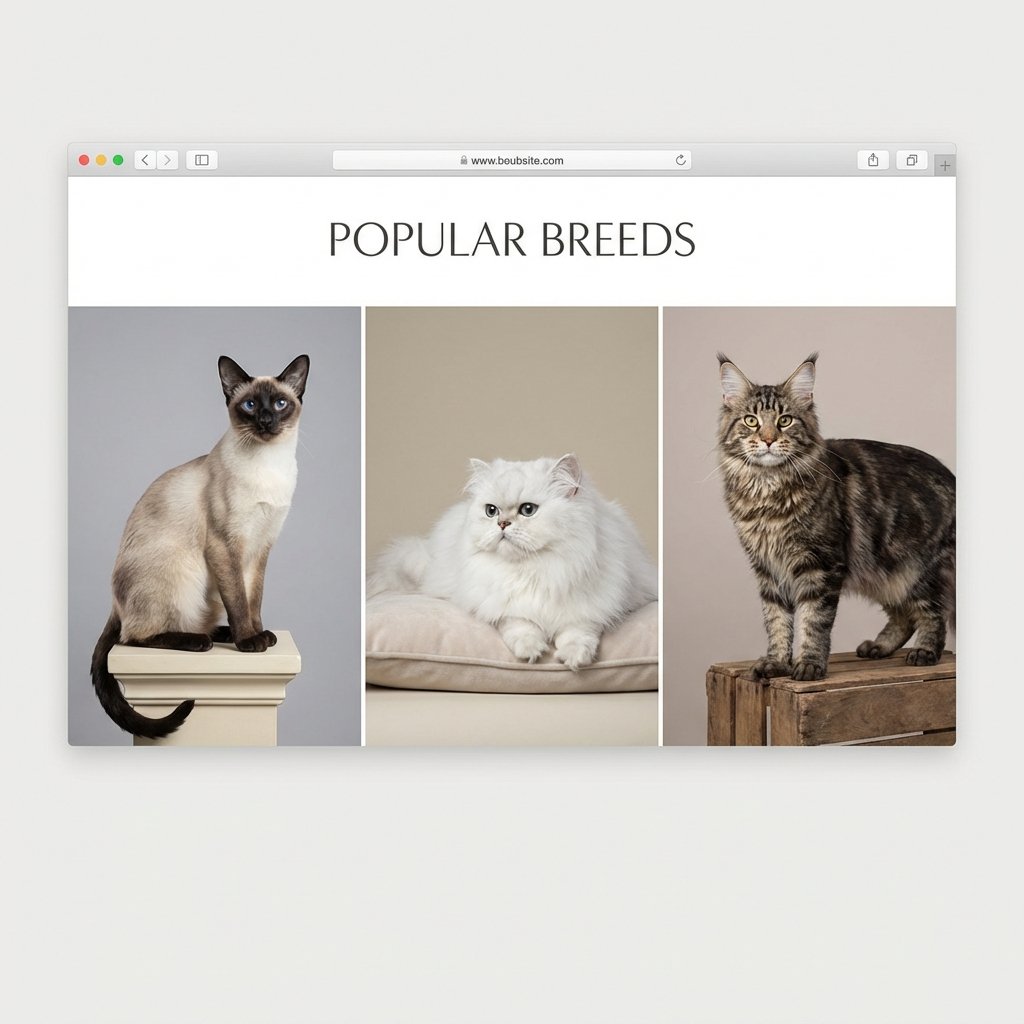 Popular Cat Breeds Collage